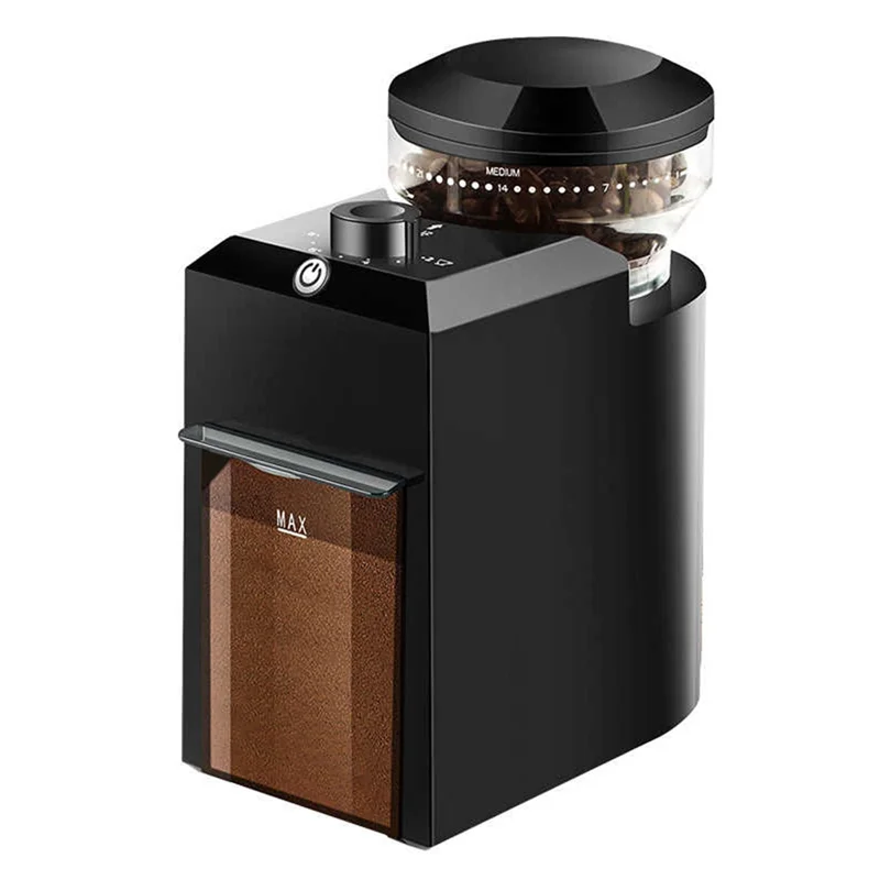L65A-US Plug Electric Burr Coffee Grinder With Adjustable 28 Grind Settings For Up To 12 Cups