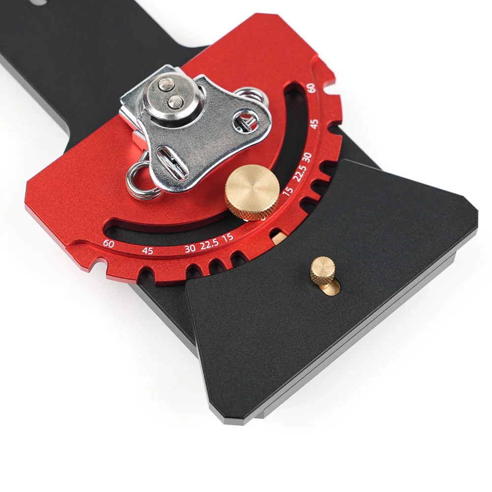 

Aluminum CNC Angle Guide Stop Block for Track Saw and Circular Saw Accurate 90 Degree Support with Fast Lock and Angle Scale