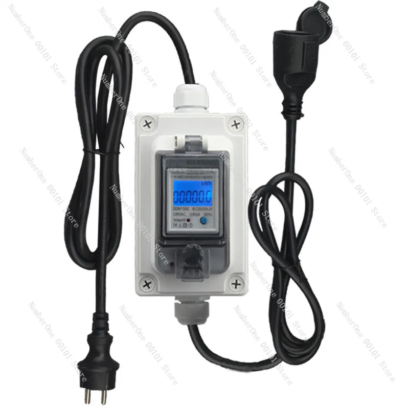 Charging Station Power Meter EU 220V-250V, EV Energy Monitor Plug & Play for Electric Vehicles and E-Motorcycles