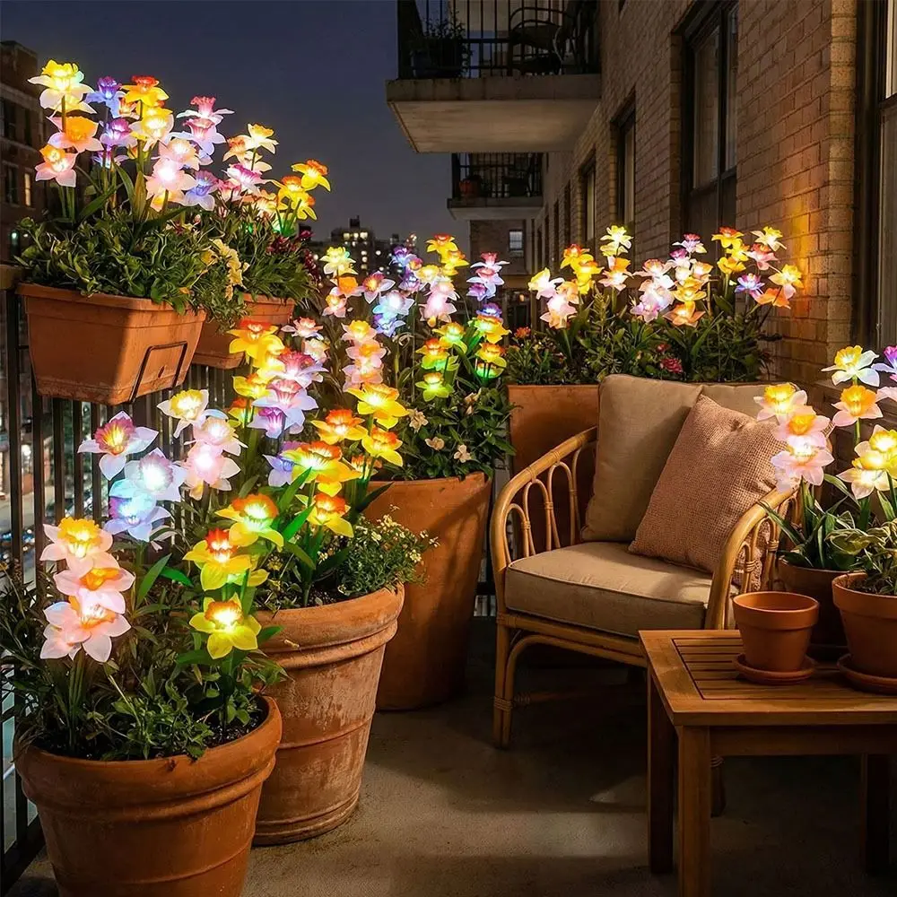 

Waterproof Design Solar Garden Lights Solar Powered Auto on/Off Daffodil Stake Lamps Stake Lights Narcissus Solar Powered Lights