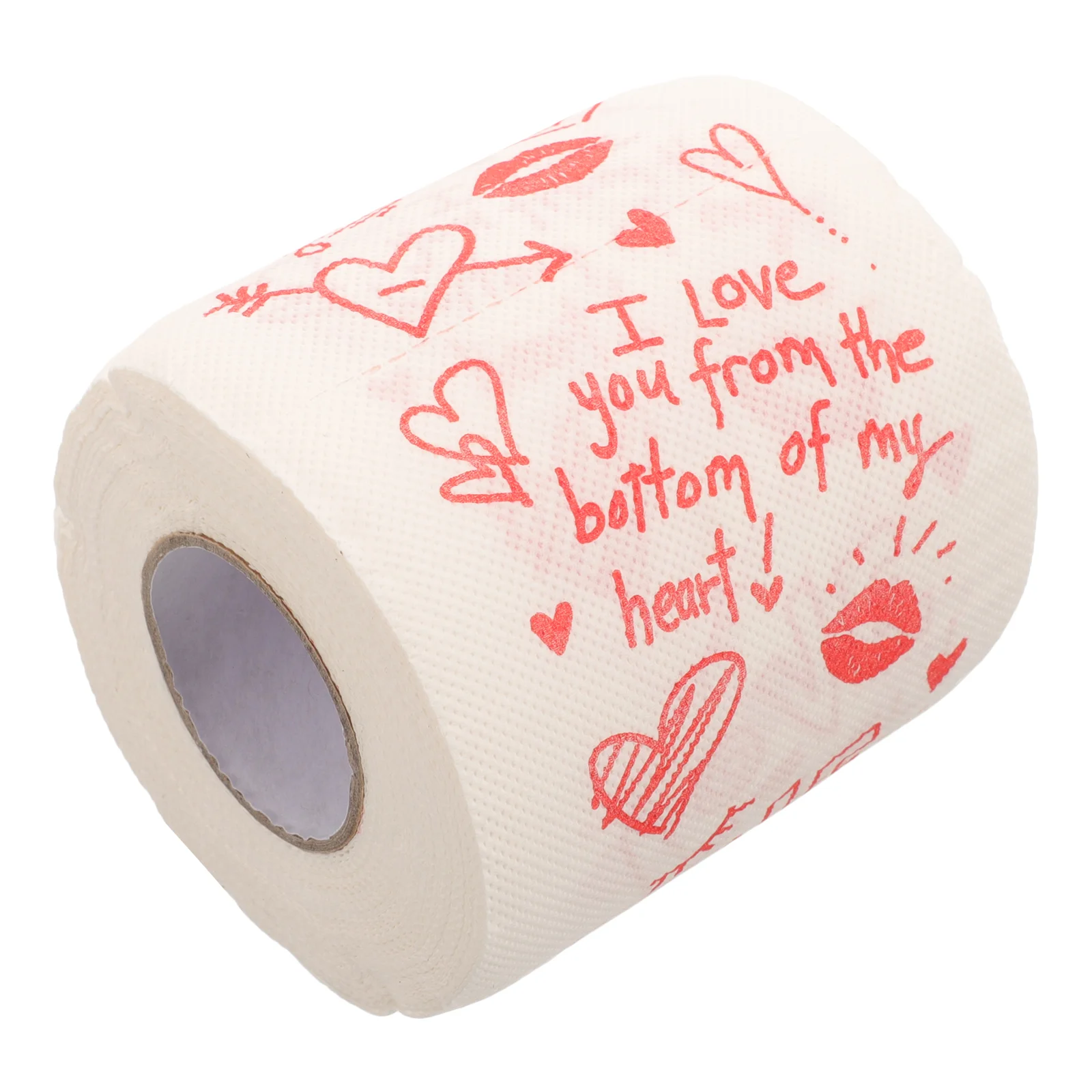 Bath Tissues Toilet Paper Funny Valentines Day Printed Brown Towels for Dispenser Romantic Wedding