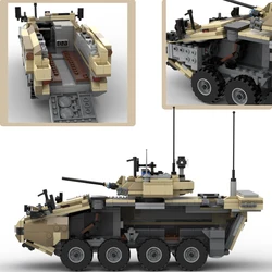Modern Military Canada GDLS-C LAV 6.0v7.0 Armored Car Building Blocks Soldier Vehicles Mini Tank Models Army Bricks Kids Toys