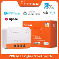 SONOFF ZBMINI L2 Zigbee Smart Switch No Neutral Wire Required 1-Gang Two-Way Control via eWeLink APP Support Alexa Google Alice