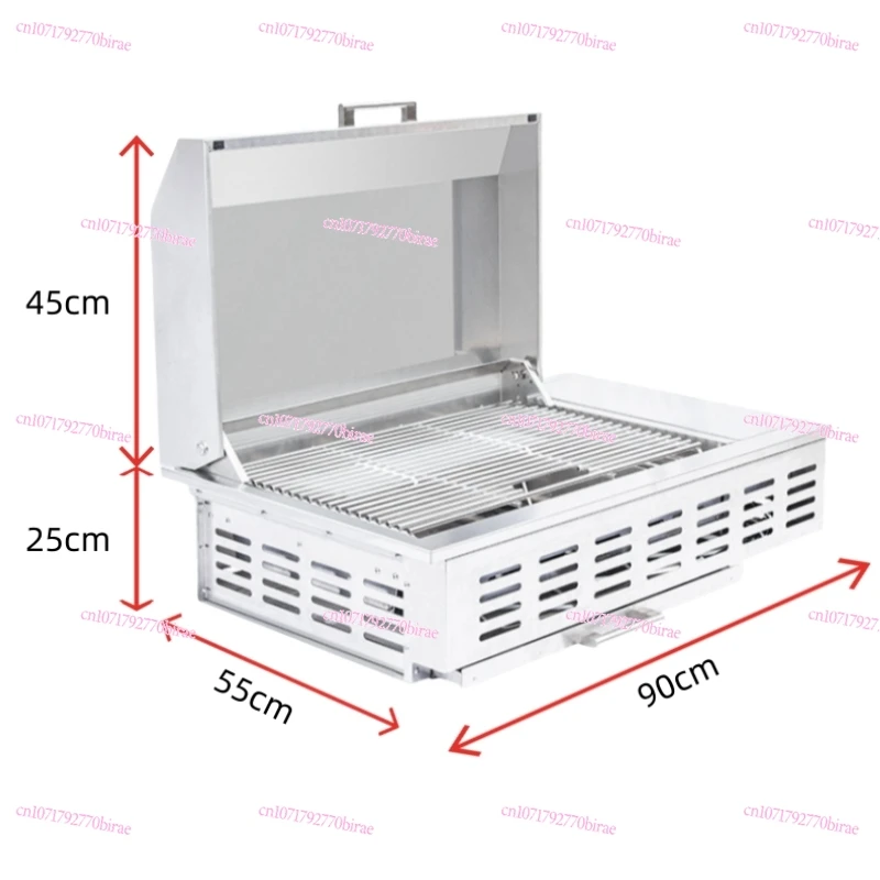 

Newly Upgraded Outdoor Kitchen Top Embedded 304 Stainless Steel 4 Burner Built-In Gas BBQ Grill High Quality Single Sided Burner