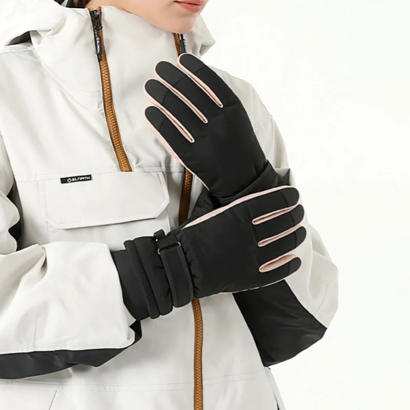 Outdoor Women Winter Ski Gloves Riding Can Touch Screen to Keep Warm And Velvet Gloves Waterproof Non-slip Gloves