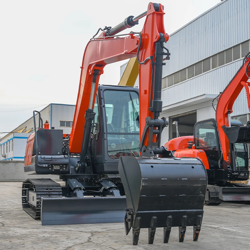 Free Shipping Mini Excavator 8 Ton EPA Farm New Crawler Digger Excavator Kubota Engine Small Excavators Machine Customized