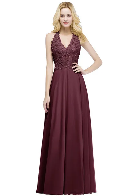 Stoffige Roze Halter V-Hals Kant Parels Trouwavondjurken Lange Jurk Uitgehold Chiffon Elegante Feestjurken Voor Vrouwen 2024 - afbeelding 1