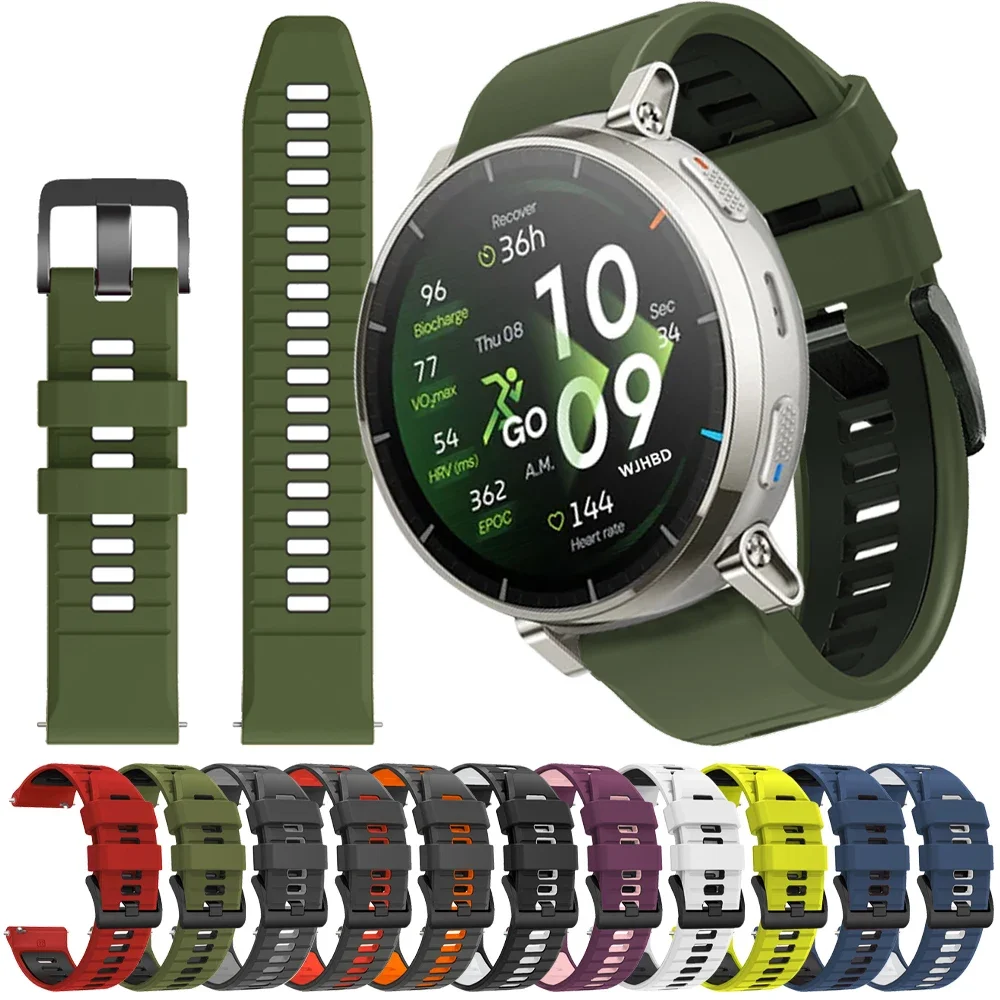 Bracelet de sport en Silicone, 20mm 22mm, pour AMAZFIT BALANCE 2 Active 3 2 Max GTS 4 mini 3 BIP6 5 UNITY GTR 4/3 Pro 2e, bracelet de remplacement