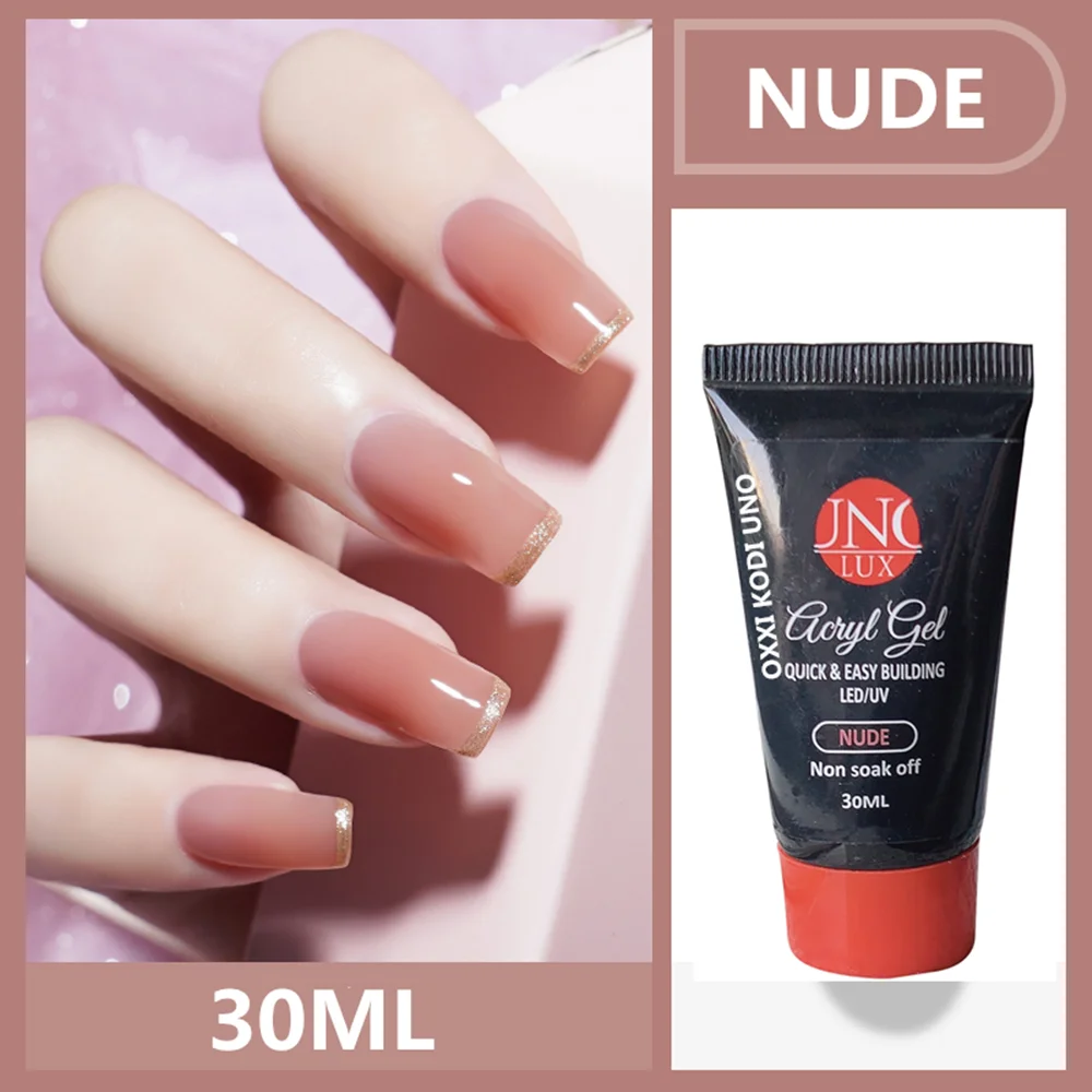 Desain Modis 30Ml Kuteks Kuku Poli Pembuat Jari Gel Akrilik Seni Kuku Manicure Warna Kuku Memperpanjang Jelly Poly UV Gel