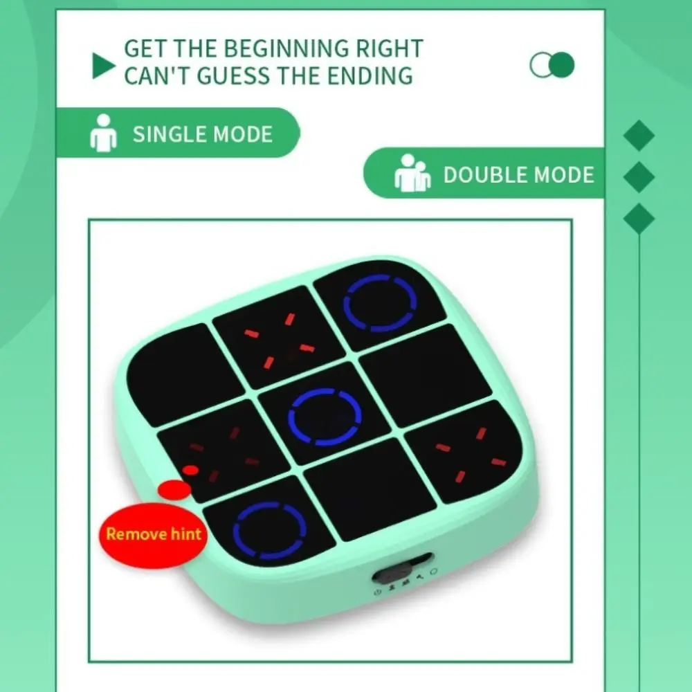 الكهربائية TIC-TAC-TOE 4 في 1 التعليمية المحمولة الترباس لعبة التفكير ممارسة مونتيسوري لغز الجدول لعبة الأطفال #5