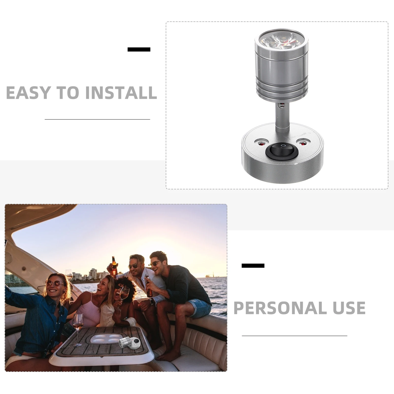 

Aluminum LED Reading Light RV Boat Camper Caravan Yacht Adjustable Flexible Arm Anti-Corrosion Iron Plated Pole for Interior