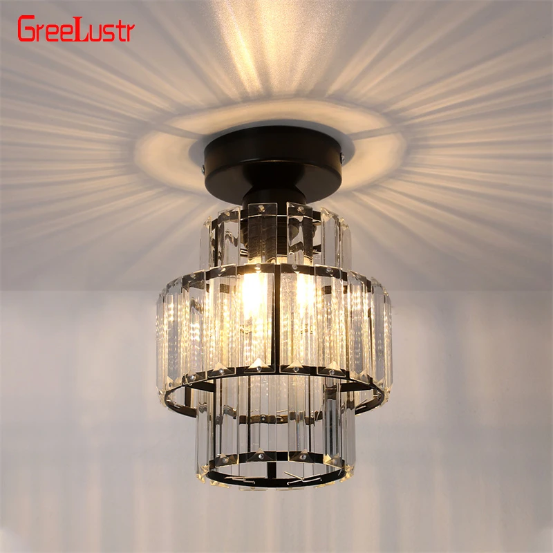 

Indoor K9 Crystal Ceiling Lamps Bedroom Corridor Aisle Chandeliers Dining Room Pendant Light Simple Home Decor Hanging Fixture