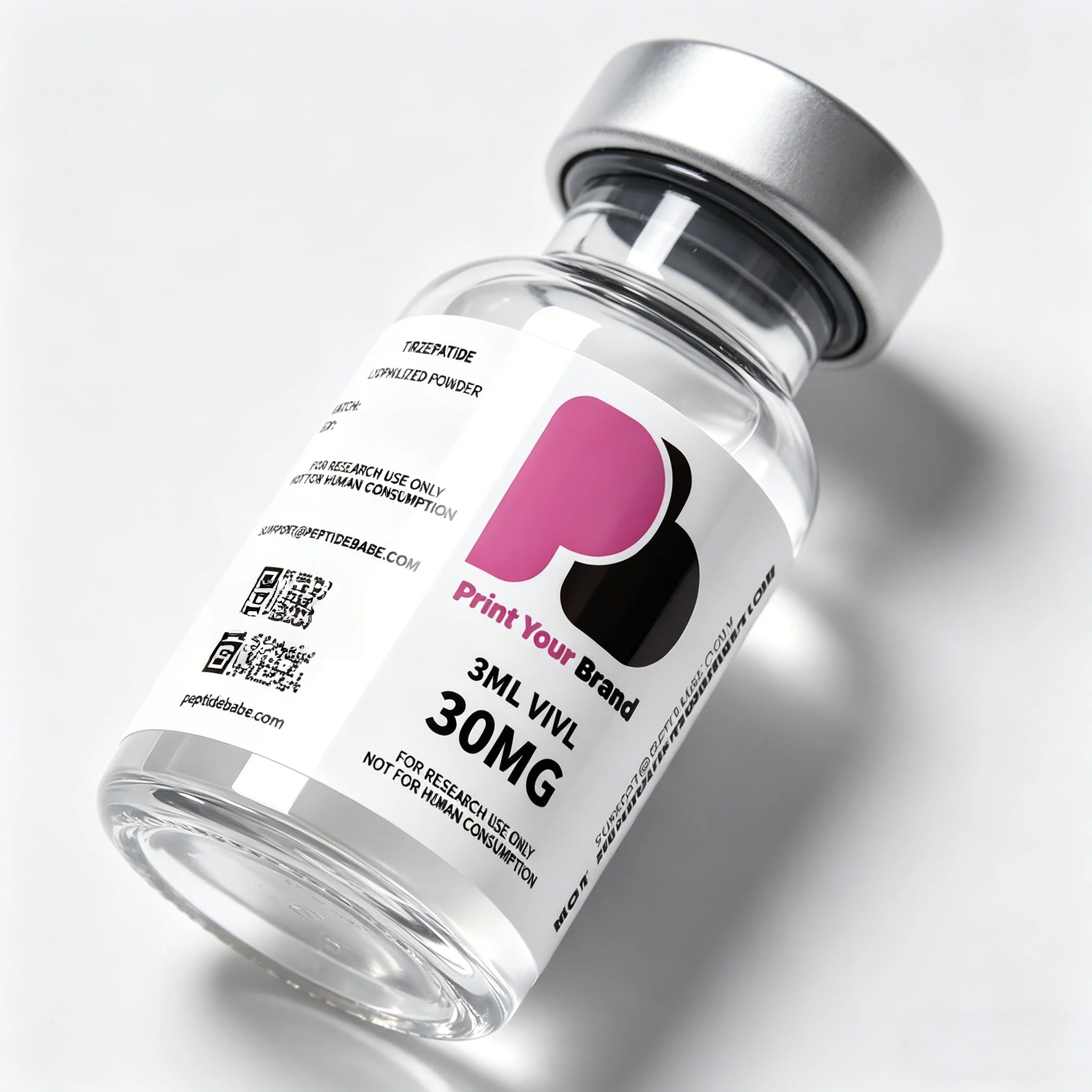 Waterproof HD Vinyl Custom Labels Special for Beauty Fitness 3ml 5ml 10ml Peptide Supplement Bottles