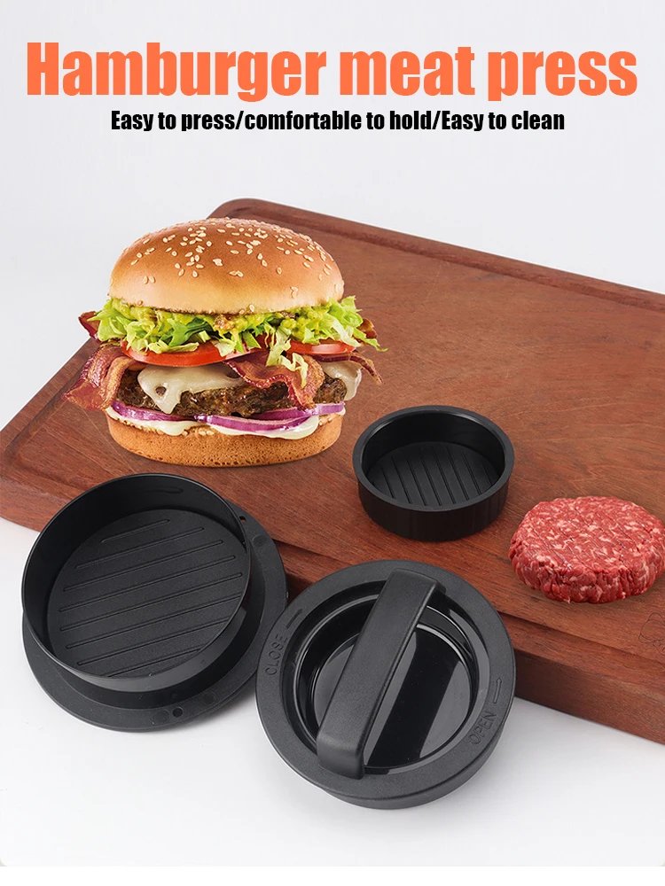 Prensa Redonda para Hamburguesas, Molde Manual para Hacer Hamburguesas, Herramienta de Cocina