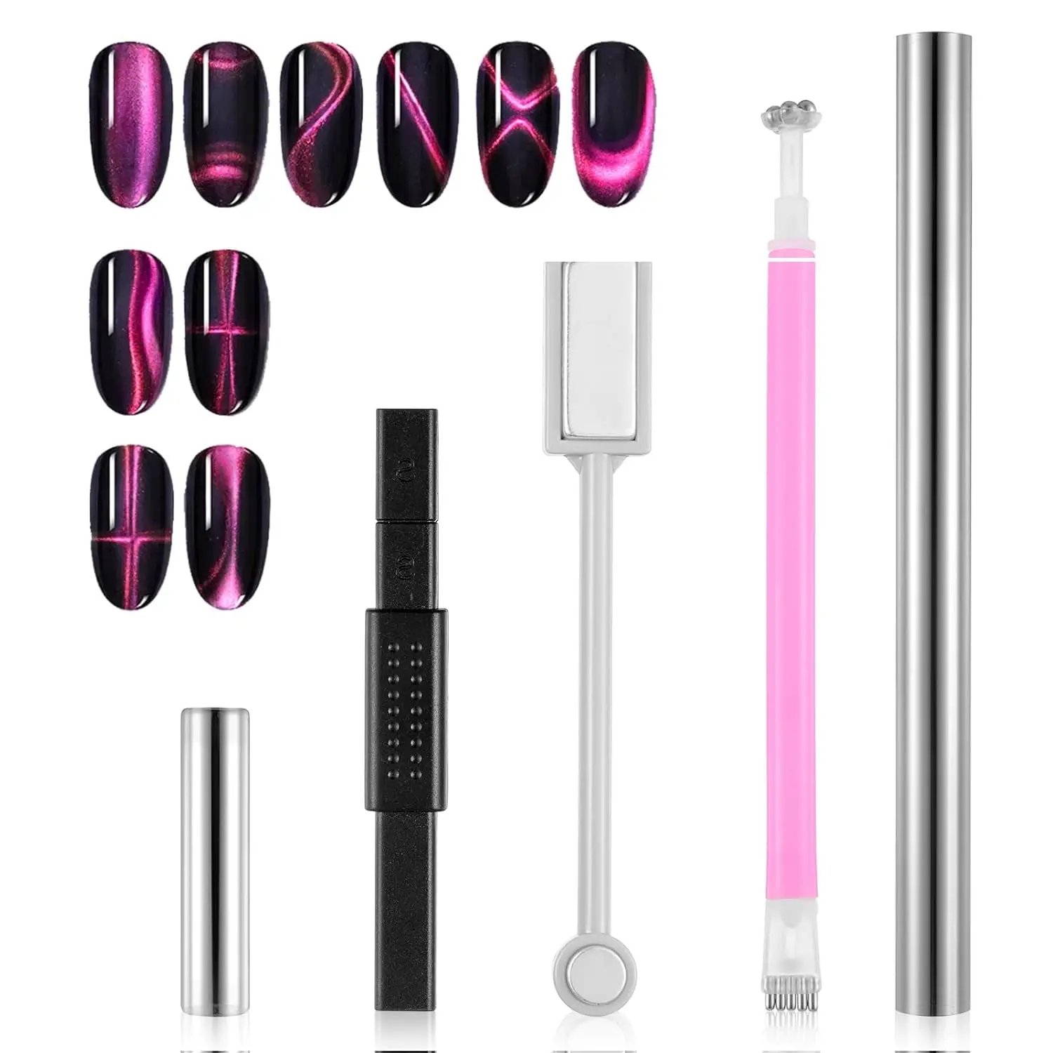 

Cat Eye Nail Magnet Strong Magnetic Square Stick Nail Product Magnet Pen Manicure Design Glitter Effect Manicurist Nail Supplie