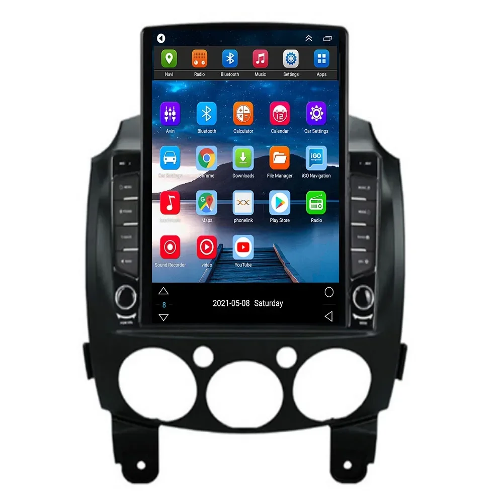 2din Android 15 Car stereo Radio Multimedia Video Player Navigation GPS For MAZDA 2 Mazda2 2007 -14 Head Unit Carplay