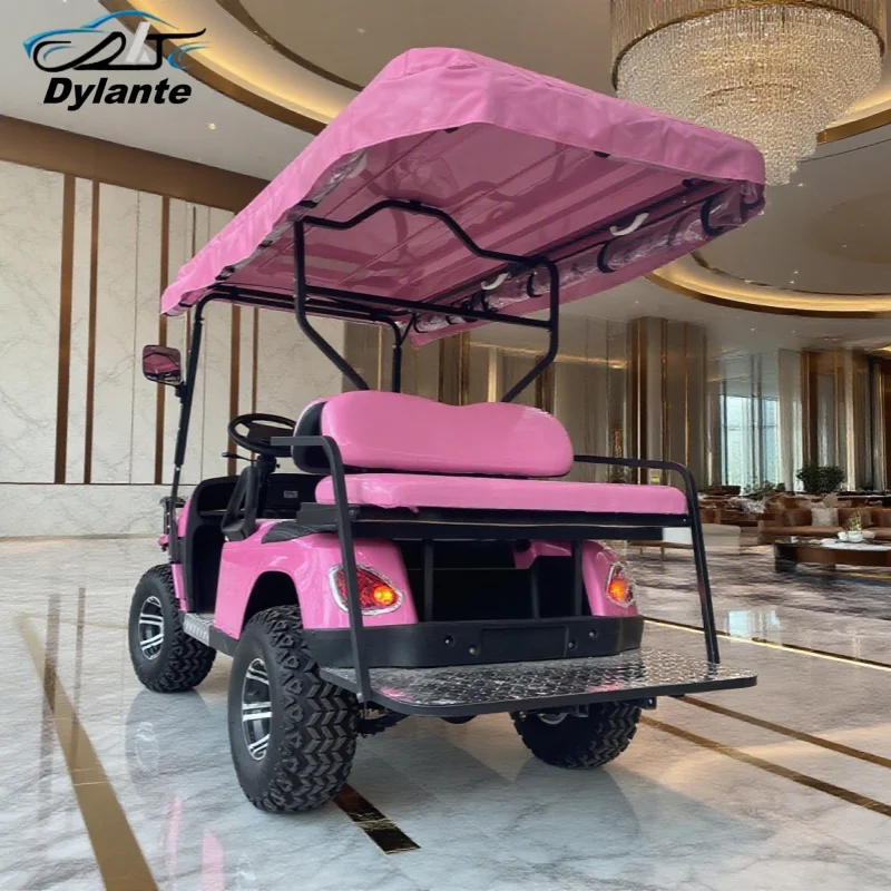 2025 جديد نادي الرماية سيارة على الطرق الوعرة الصيد سيارة 4 مقاعد بطارية ليثيوم عربة جولف كهربائية مع شاشة 10 بوصة لملعب الغولف #1