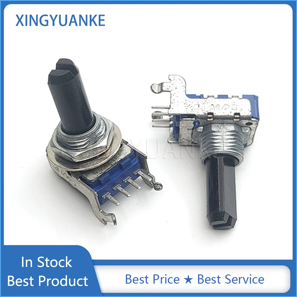 1PCS RK11 Type Single B10K B103 Electronic Keyboard Audio Volume Adjustment Rotary Potentiometer 4-Pin D Shaft Length 18MM