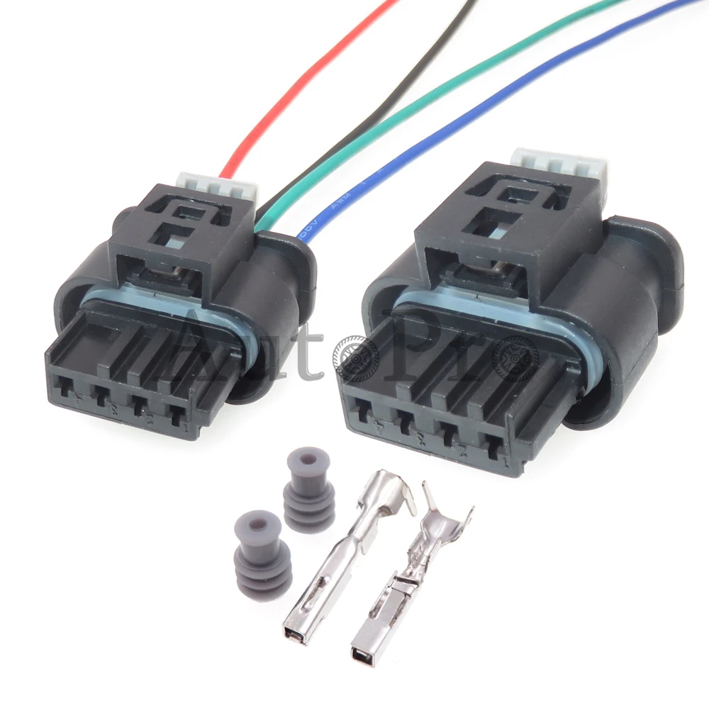 

1 Set 4 Hole 805-122-541 Car Starter Plastic Housing Socket Automobile Exhaust Electronic Valve Wire Cable Plug For BMW