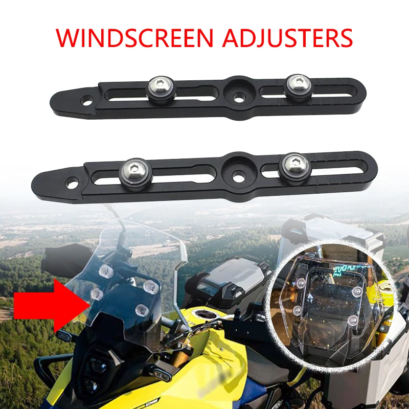 Fit For Suzuki V-Strom 800DE vstrom DL800 2022-2024 Accessories Motorcycle Windscreen Adjusters CNC Aluminum Windshield Bracket