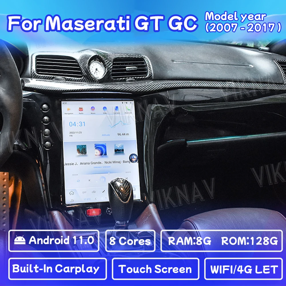 

Автомобильная стереосистема Android 13 для Maserati GT GC GranTurismo 2007-2017, мультимедийный плеер, GPS-навигация, 4G, WIFI, головное устройство Carplay