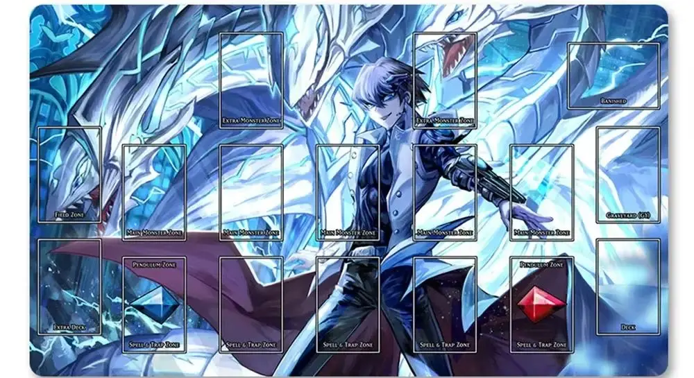 

YuGiOh Playmat Коврик для карточных игр Игровые коврики, совместимые с OCG + бесплатная сумка - 2074236