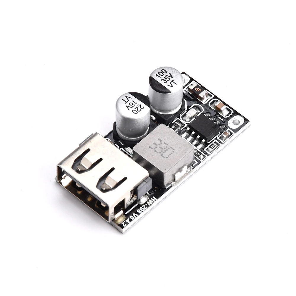 Módulo conversor step-down DC-DC: 12V/24V para QC3.0 Módulo de fonte de alimentação step-down 8V-30V Módulo Buck de entrada