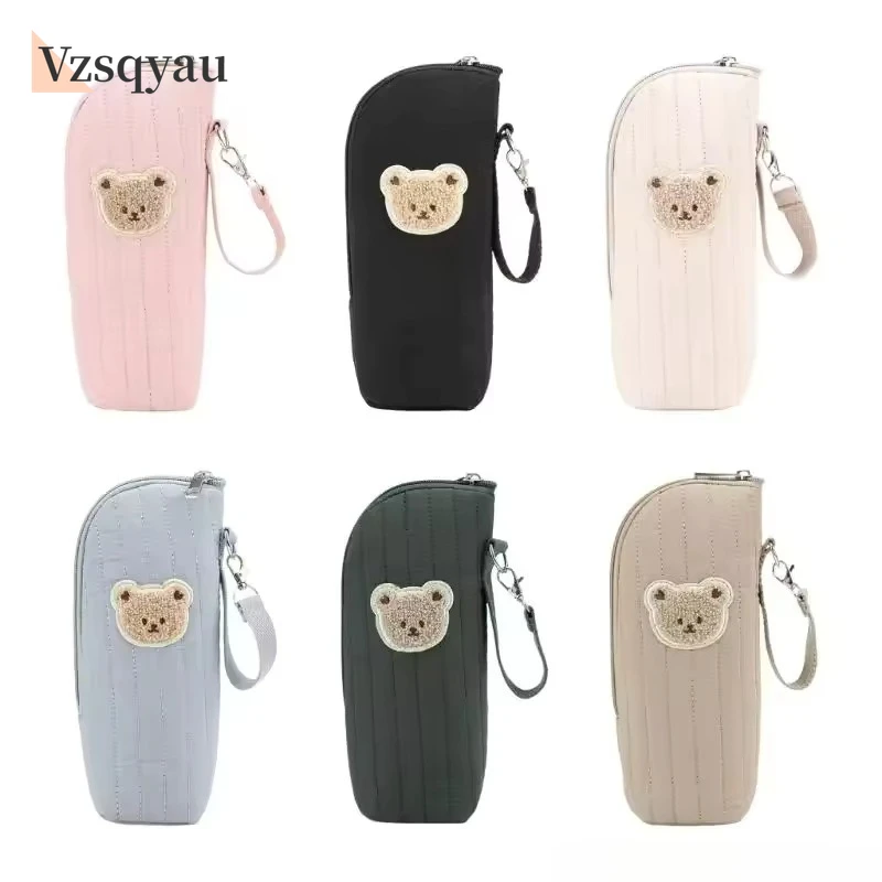 Lightweight Milk Bottle with Insulated Compartment Baby Stroller Insulated Holder for Infant Feeding Essential Lovely Cartoon