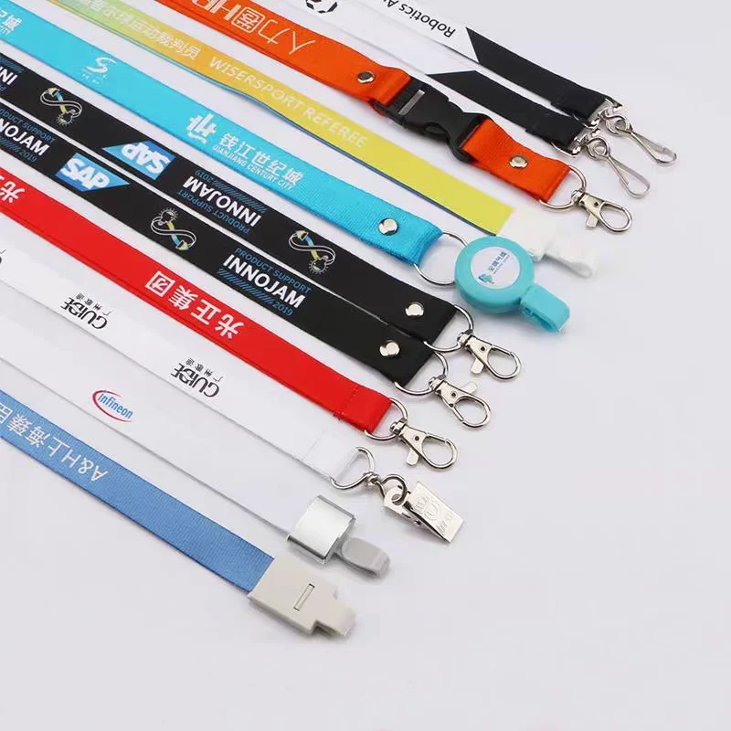 Wholesale of Customized Lanyard Neck Rope Keychain Personal Printing Hanging Rope for ID Name Card Badge Holder