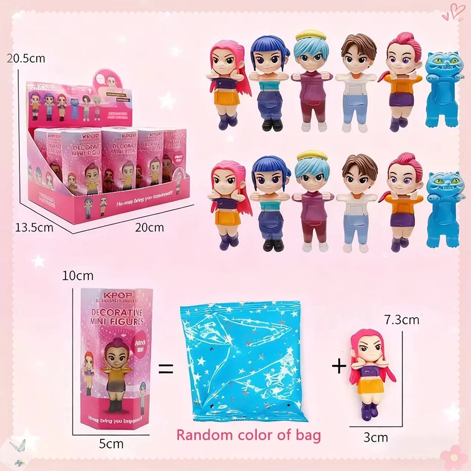 Angel Blind Box Kpop Demon Hunters Anime Mini Figure Car & Phone Ornament Fan Toy per bambini Regali di compleanno Vendita calda