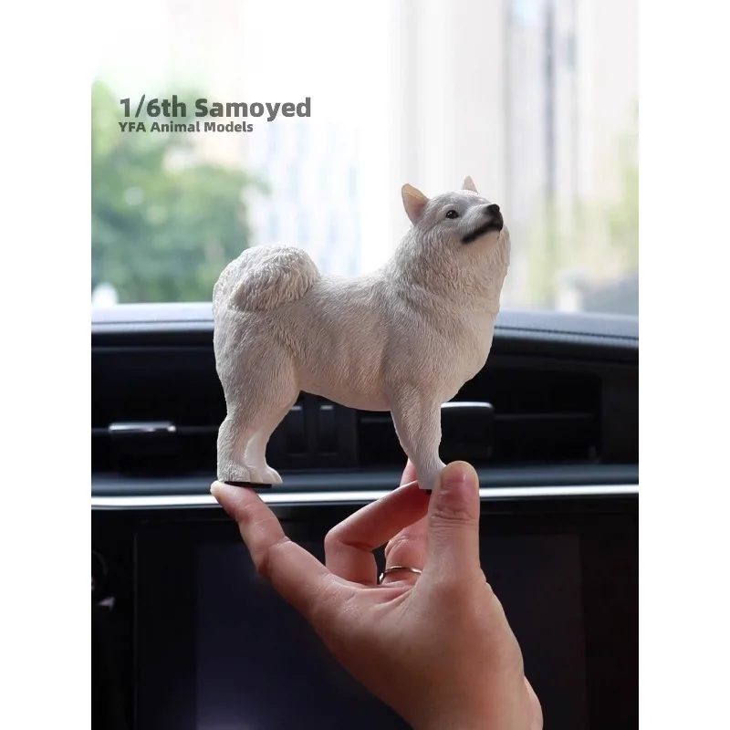 Modello animale simulato cucciolo carino in scala 1/6 Modello di cane bianco regalo per collezione regalo corpo action figure da 12 pollici