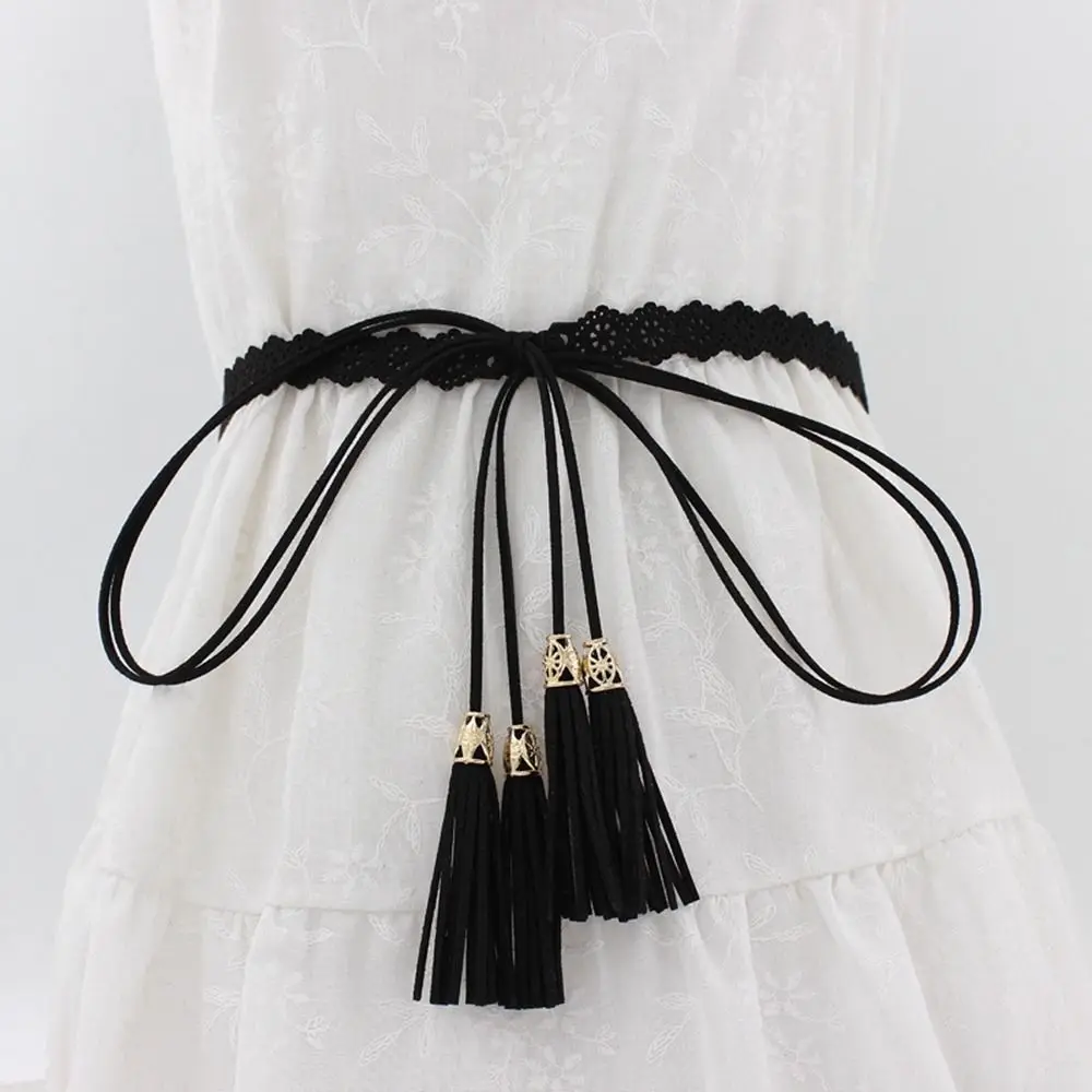 

DIY Hollow Dress Waistbands Accessories Thin Belts Women Waist Chain Ethnic Style Belts Braided Tassel Belt Waist Rope