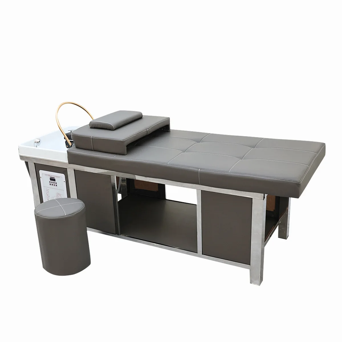 Stainless Steel Hair Treatment Shampoo Bed Barber Shop Hair Shop Beauty Salon Water Circulation Fumigation