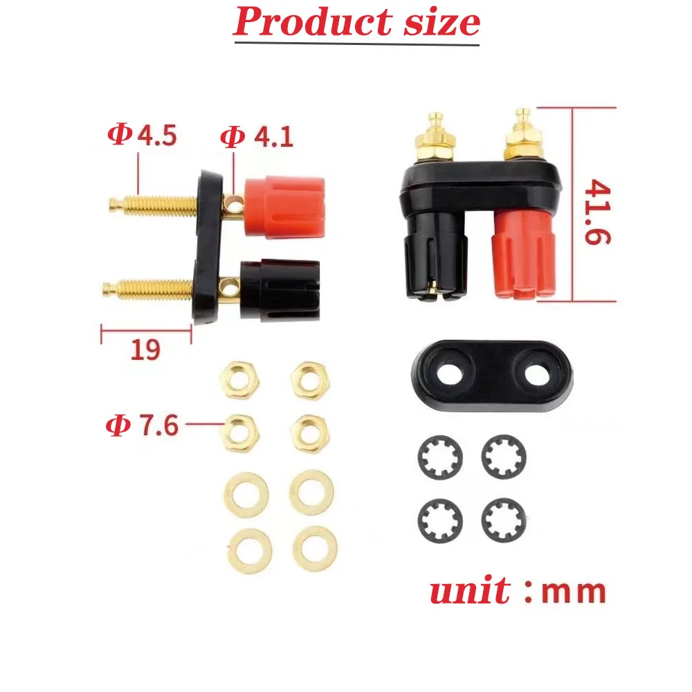 Speaker dual row banana plug terminal connector banana socket speaker amplifier dual female banana plug