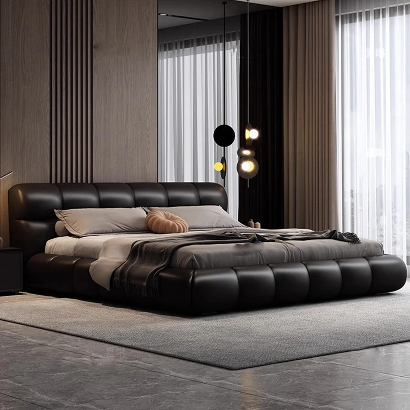 

Double King Size Bed Bedroom Design Space Saving European Wooden Bed Headboards Modern Children Camas De Casal Trendy Furniture