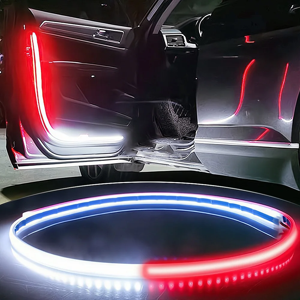 Waterproof Auto Decorative Ambient Bulb Car Door Opening Warning Flash Led Welcome Light Parking Safety Auto Strobe Signal Lamp