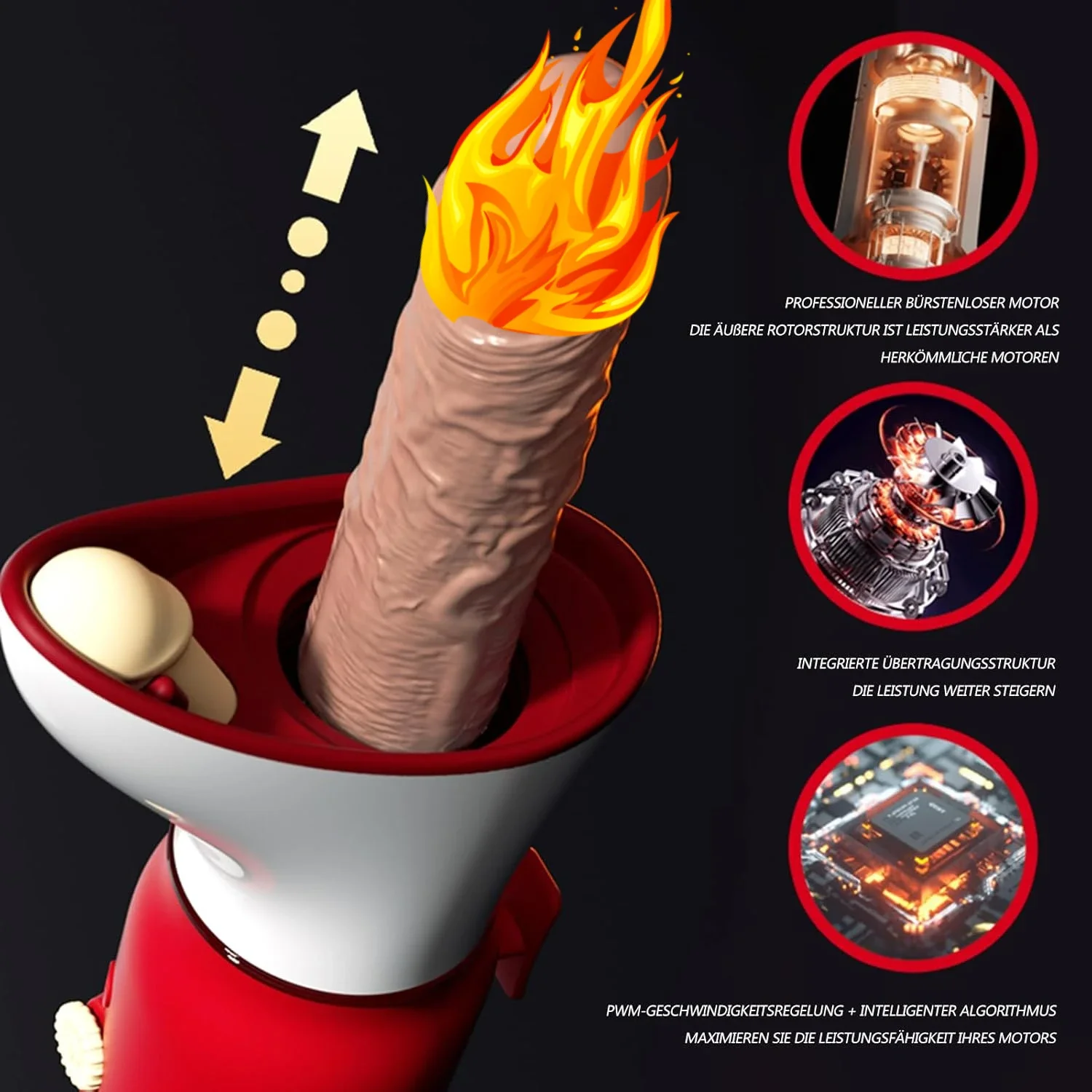 منتجات الإناث الكبار عن بعد - مسدس الاستمناء بالضخ الذي يتم التحكم فيه، آلة الجنس، قابل للتعديل - ألعاب جنسية سريعة #3