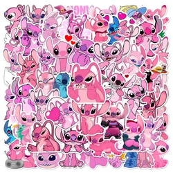 10/30/50PCS Disney Cute Cartoon Stitch Angel Stickers DIY Phone Guitar Laptop Luggage Skateboard Graffiti Decals Fun Kid Toys