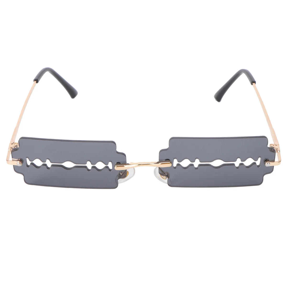 

1pc Sun Glasses Hollow Out Metal Frame Lightweight Durable Outdoor Party Eye Decoration Halloween Festival Photo Prop