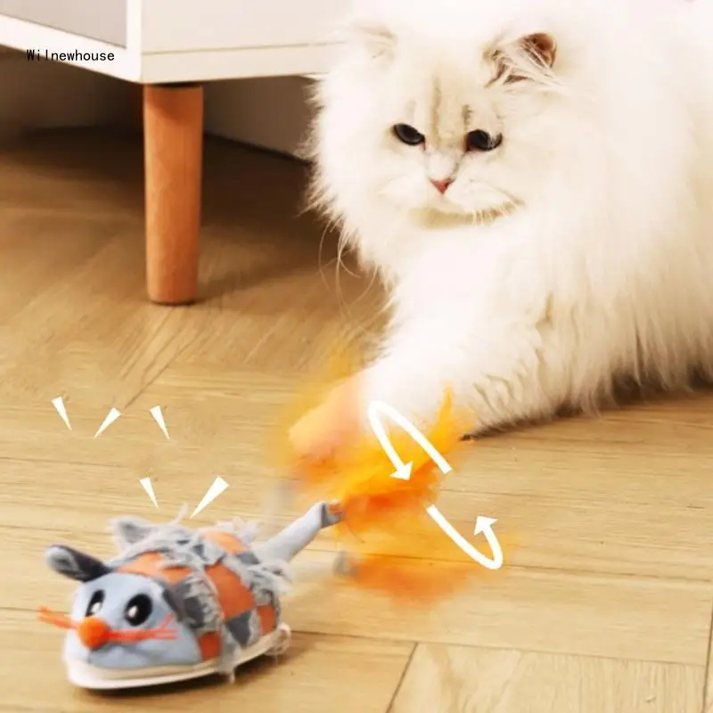 Motion Activated Robot Mice Toy Mouse Interactively Random Moving Cats Toy for Indoor Pet Engagement Dropship