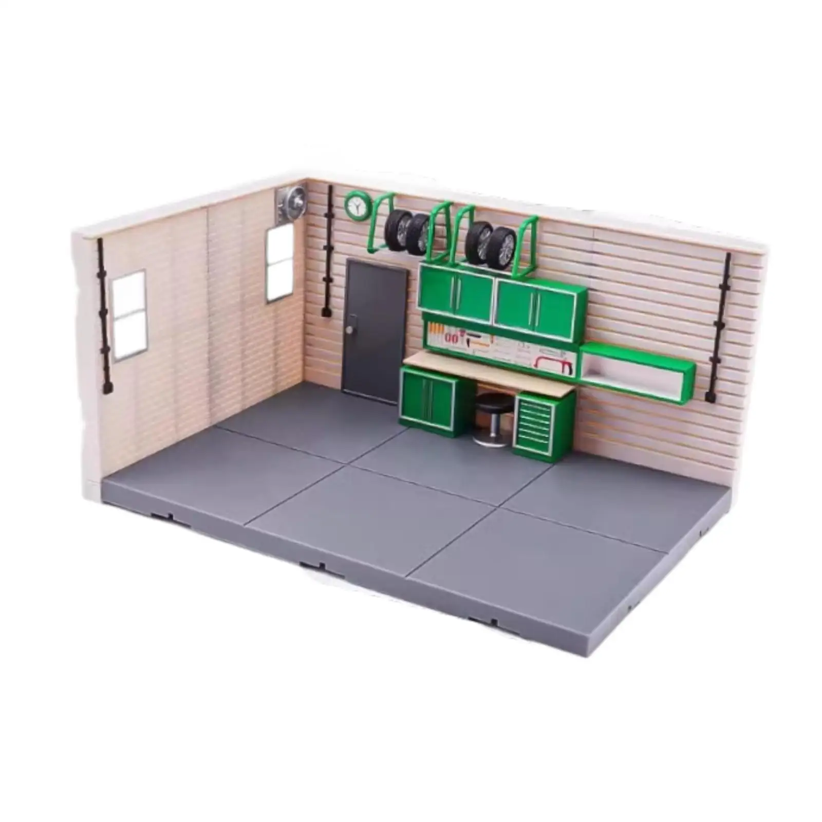 

1:43 Scale Model Car Display Case Scene Model Simulation Garage Scene Layout Car Repair Shop Model Car Garage Display Case