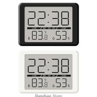 Multifunctional LCD Wall Desk Alarm Clock with Time Date Temperature Humidity Display Minimalists Digital Clock