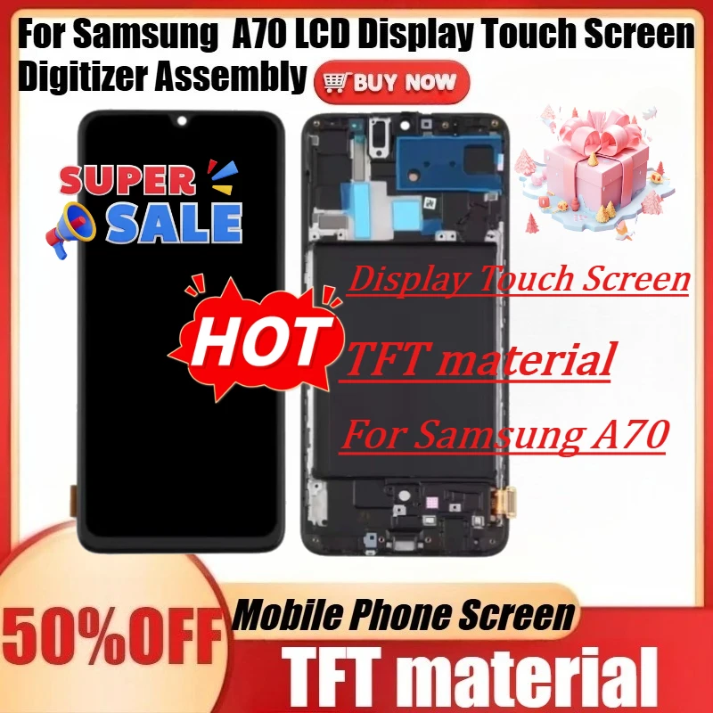 

Для Samsung A70: новый TFT-дисплей с сенсорным экраном и дигитайзером в сборе (модели A705, A705F) – замена экрана
