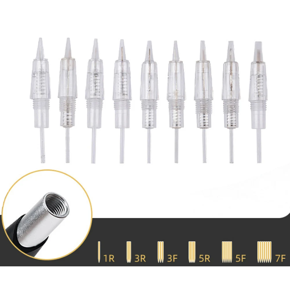 أدوات الحواجب PMU باللون الذهبي الوردي، ماكينة تجميل دائم لشفاه الحواجب وخرطوشة حصير
