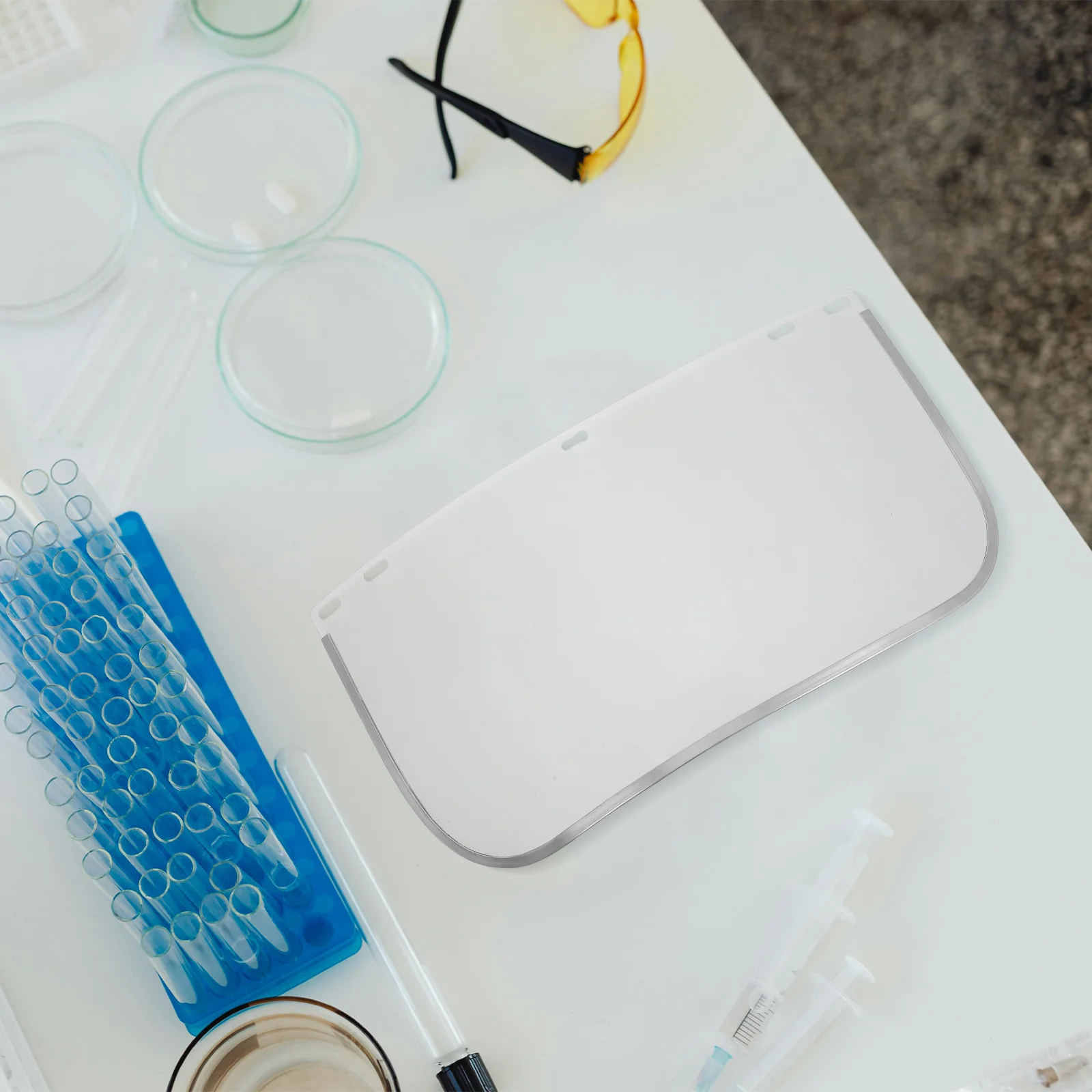 Anti Splash Aluminum Bordered Pvc Clear Visor For Grinding Lab Industrial Safety Protection Health Care Face