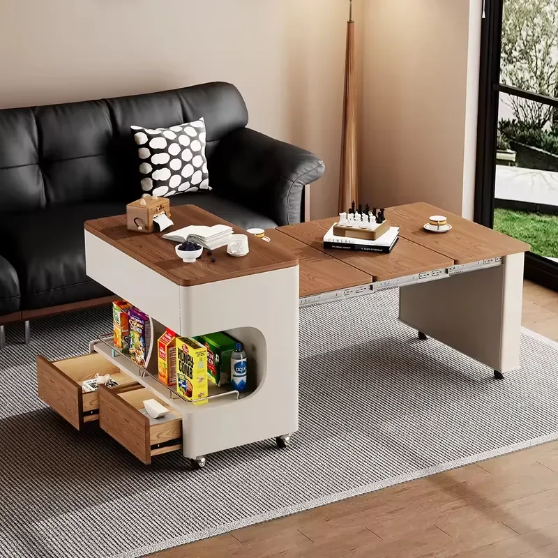 Extendable Cart Factory Direct Price Customizable Charging Port Coffee Table Minimum Order Quantity Living Room Side
