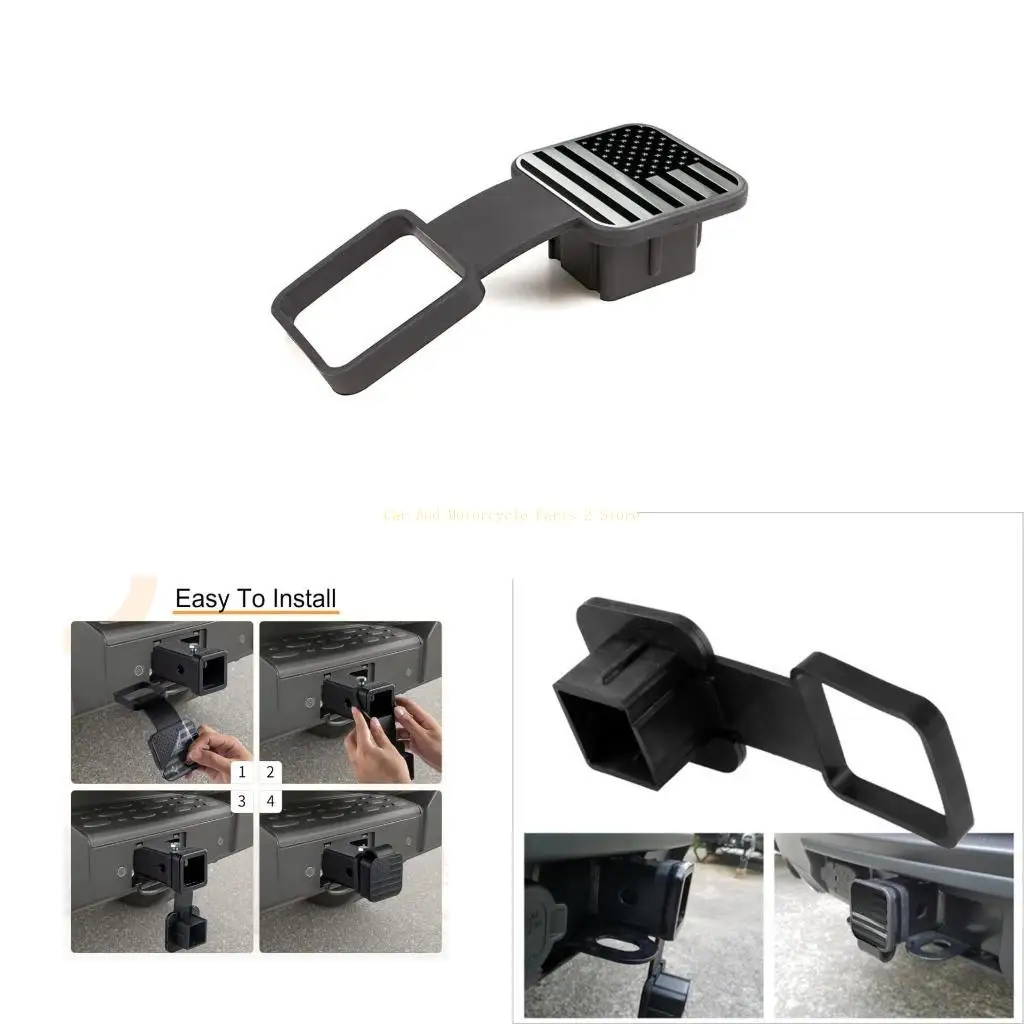 

2Inch Rear Trailer Hitch Receiver Cover Tow Bar Plug Tube Caps Protectors for Trailer Car Accessory ,Rubber