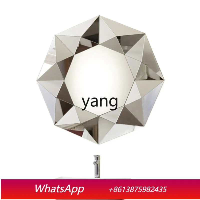 VC three-dimensional hanging mirror, decorative entrance, bathroom mirror, round luxury, classic