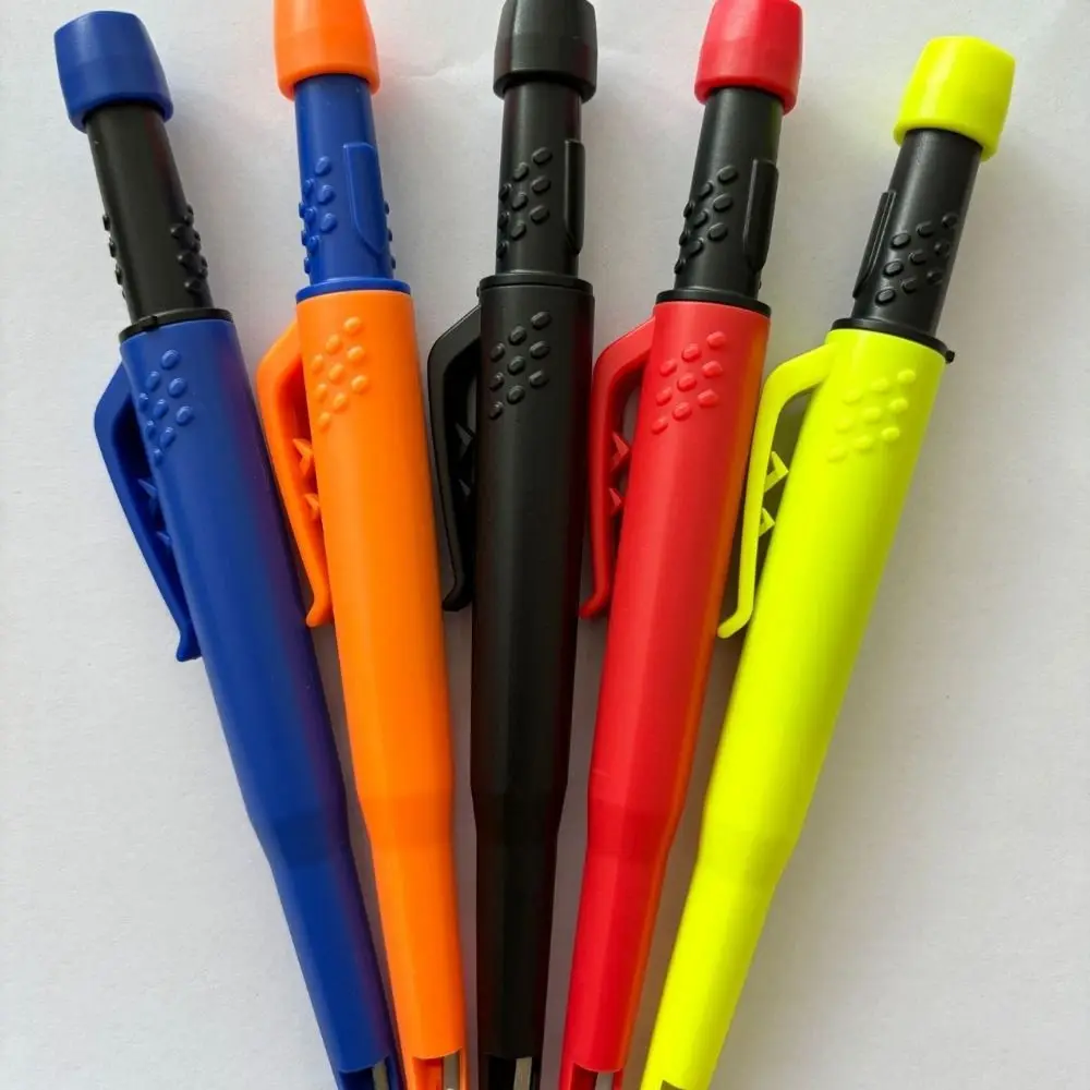 Precise Marking Carpenter Mechanical Pencil Pen Cap with Sharpener Mechanical Pencil Professional One-piece Design