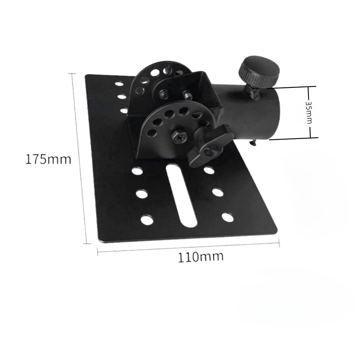 Miwayer 35mm Rotatable Metal DJ Speaker Stand Adapter Top Cap /90° Angle Adjustable  Tripod Pole Mount Adapter for Stage/Event view 2